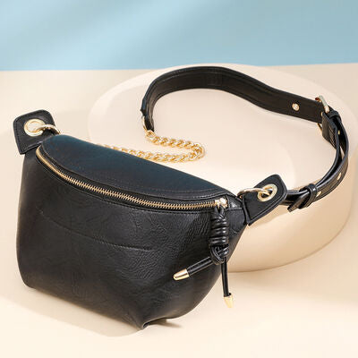 TEEK - PU Leather Sling Bag BAG TEEK Trend Black  