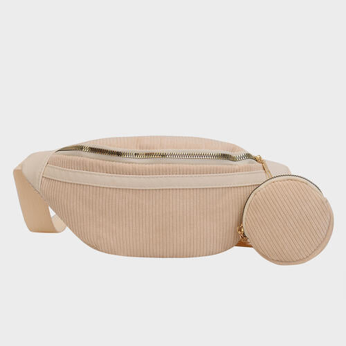 TEEK - Small Corduroy Sling Bag BAG TEEK Trend Ivory  