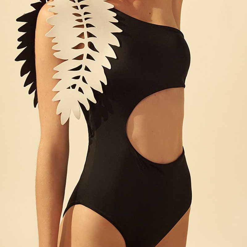 TEEK - Big Leaf Cutout Swimsuit SWIMWEAR theteekdotcom   
