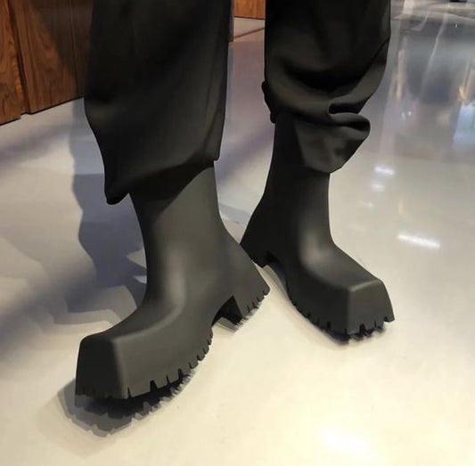 TEEK - Square Wear Platform Weather Boots SHOES theteekdotcom black no fur 4.5 
