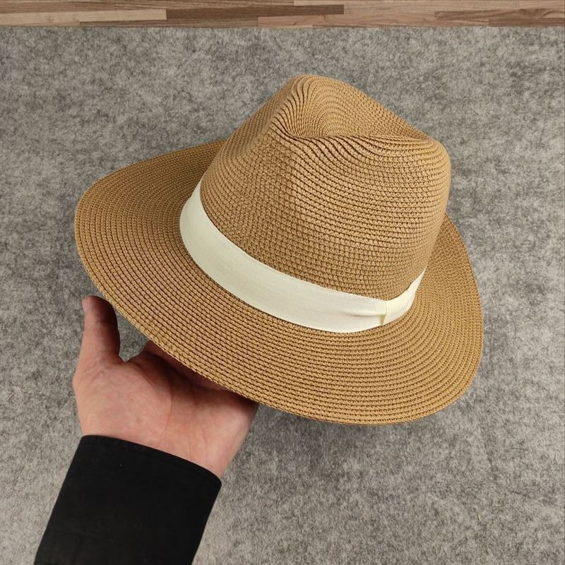 TEEK - Mens Straw Panama Hat HAT theteekdotcom khaki 21.65in-22.83in 