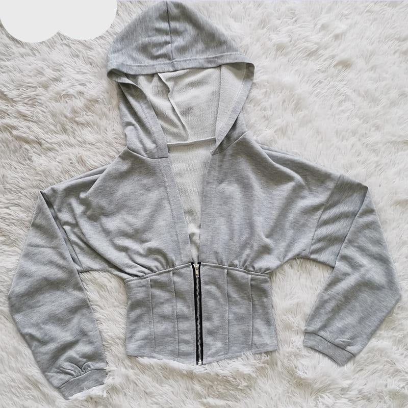 Grey corset hot sale hoodie