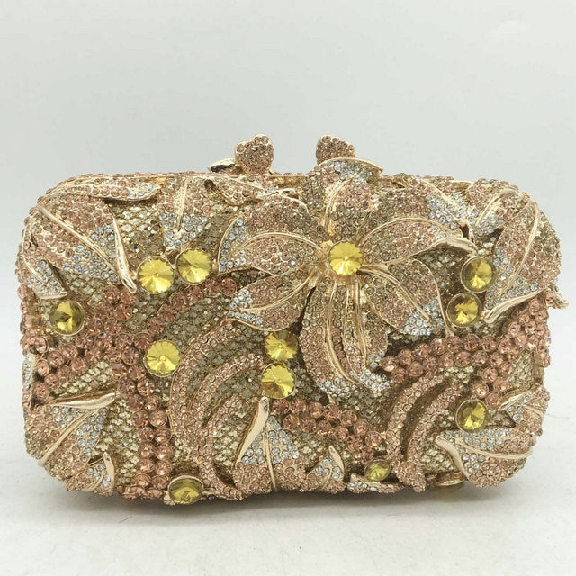 TEEK - Bejeweled Textured Floral Clutch | Various Colors BAG theteekdotcom 1  