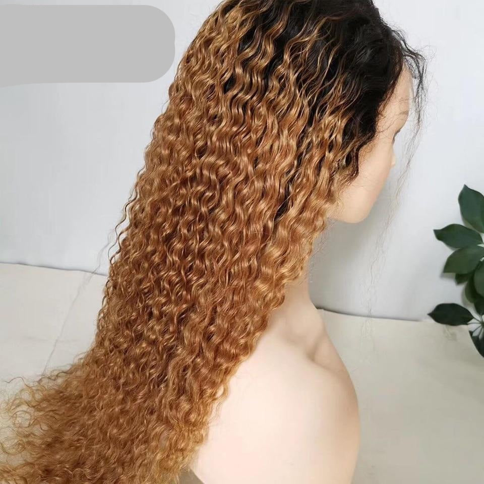 TEEK - The Honeycomb Curly HAIR theteekdotcom 8inch bob wig 150 Density 13x6 Wig 