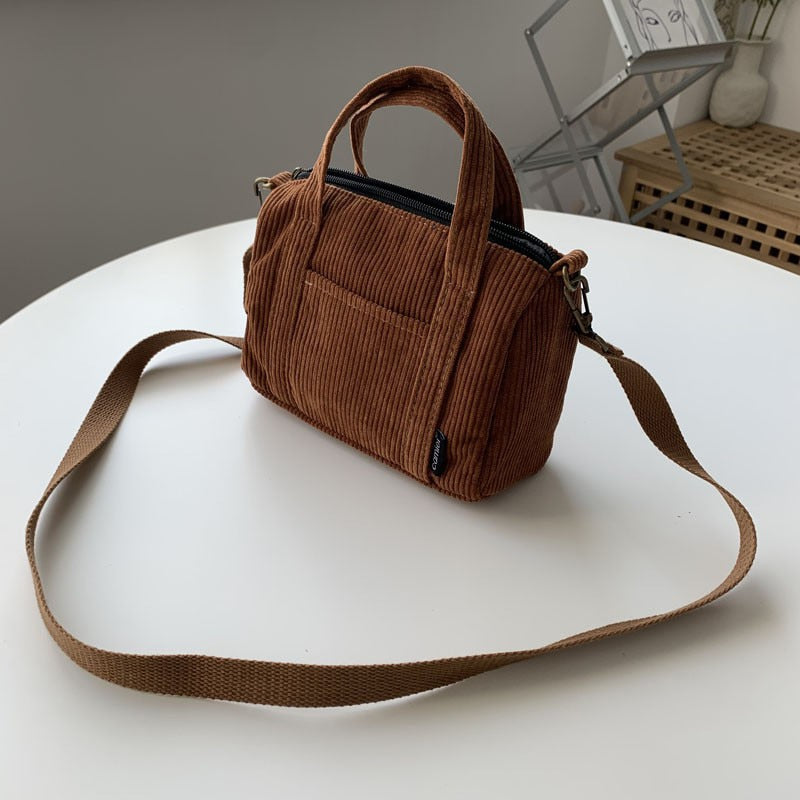 TEEK - Corduroy Mini Tote Bag BAG theteekdotcom brown  