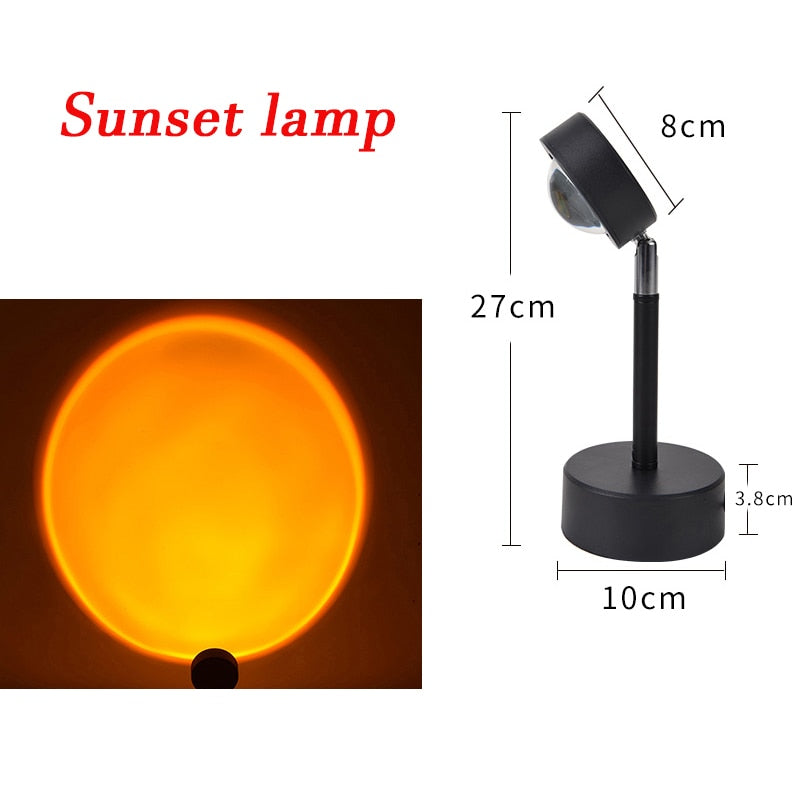 TEEK - USB Rainbow Sunset Projector Led Light LAMP theteekdotcom Sunset lamp  