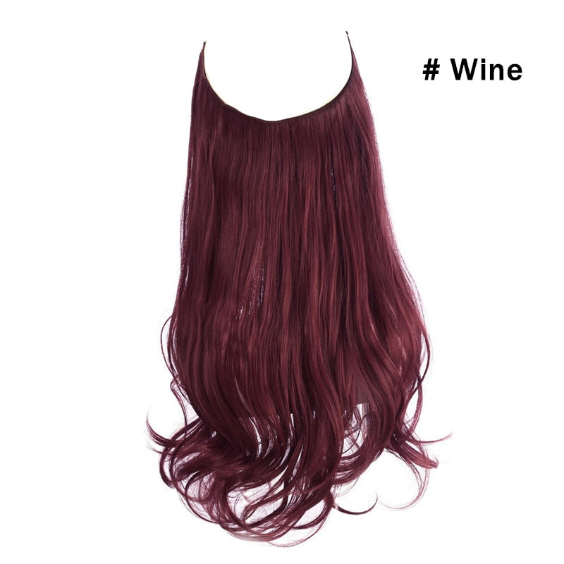 TEEK - Invisible Synth No Clip No Comb Wave Hair Extensions | Dark Varieties HAIR theteekdotcom Wine 14inches 