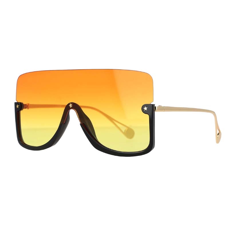TEEK - Top Shield Bottom Frame Sunglasses EYEGLASSES theteekdotcom Yellow  