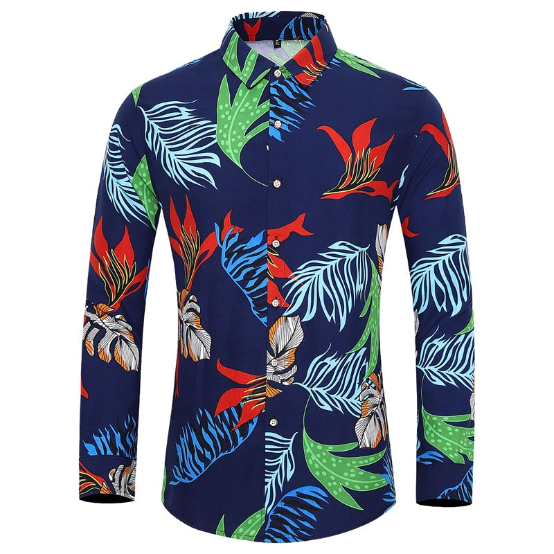 TEEK - Leisure Floral Print Shirt | Various Styles/Sizes TOPS theteekdotcom 402Navy M 