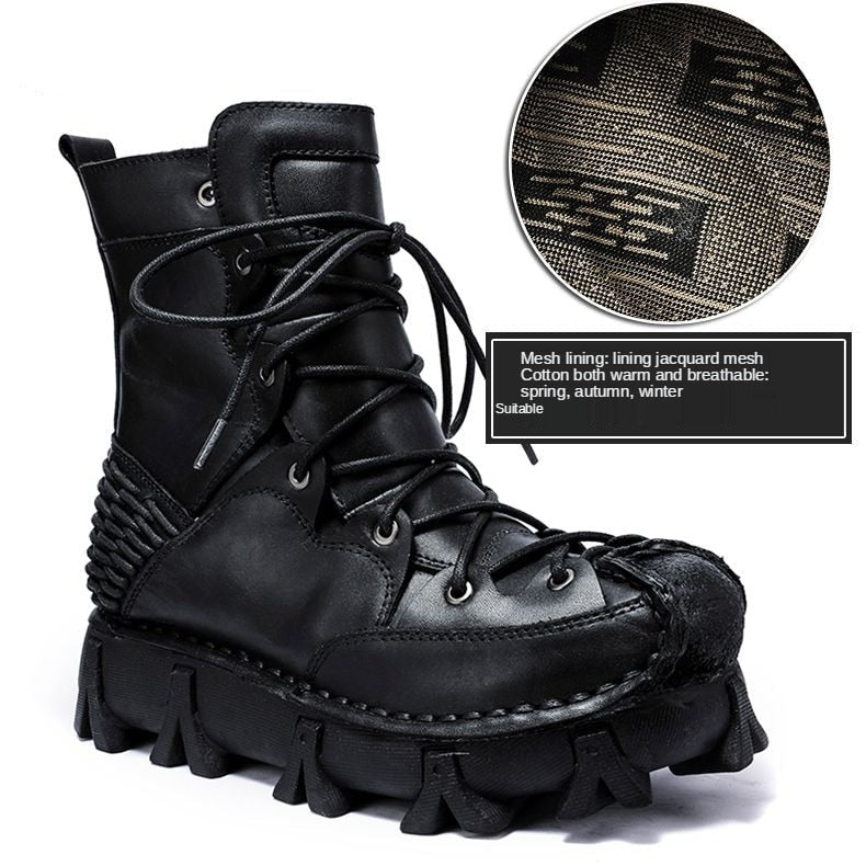 TEEK - Italian Desert Laced Motorcycle Boots SHOES theteekdotcom 2219 Black cotton 7 Standard: 25-30 days