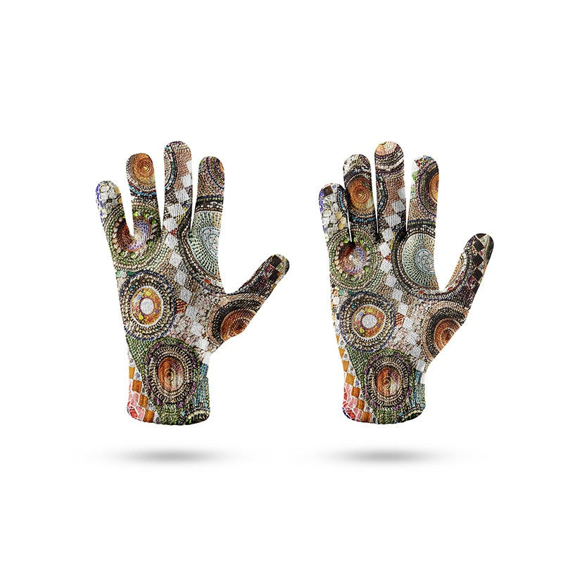 TEEK - Printed Pearl Agate 3D Knit Gloves GLOVES theteekdotcom 6 One Size 