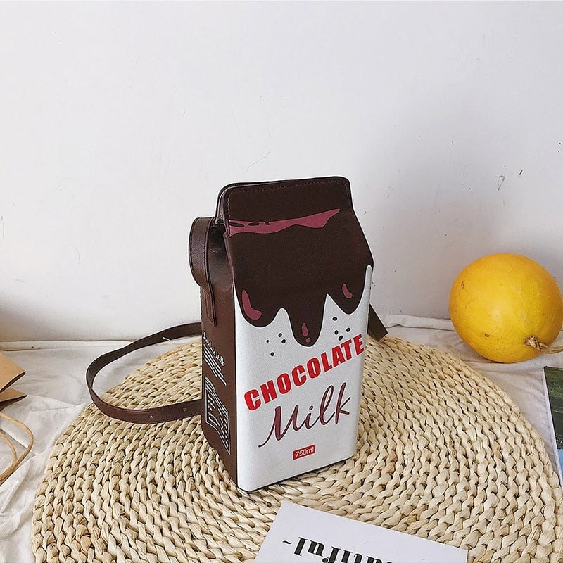 TEEK - Carton Pour Purse BAG theteekdotcom Chocolate Milk 4.33in X 3.94in X 9.84in 