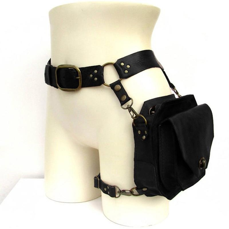 TEEK - Waist Belt Pouch Thigh Bag BAG theteekdotcom Black  