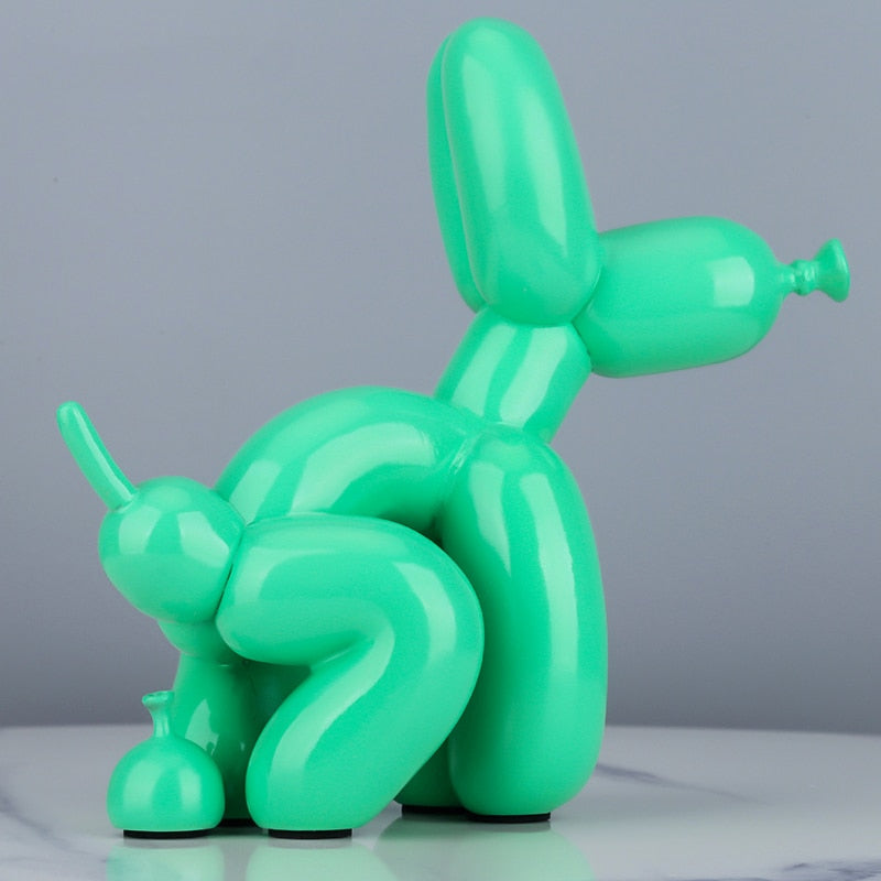 TEEK - PoOop Balloon Dog Statue HOME DECOR theteekdotcom green-22cm  