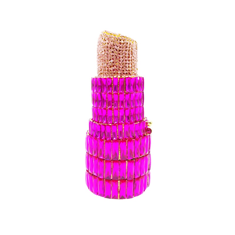 TEEK - Lipstick Click Clutch Purse BAG theteekdotcom Med Pink  