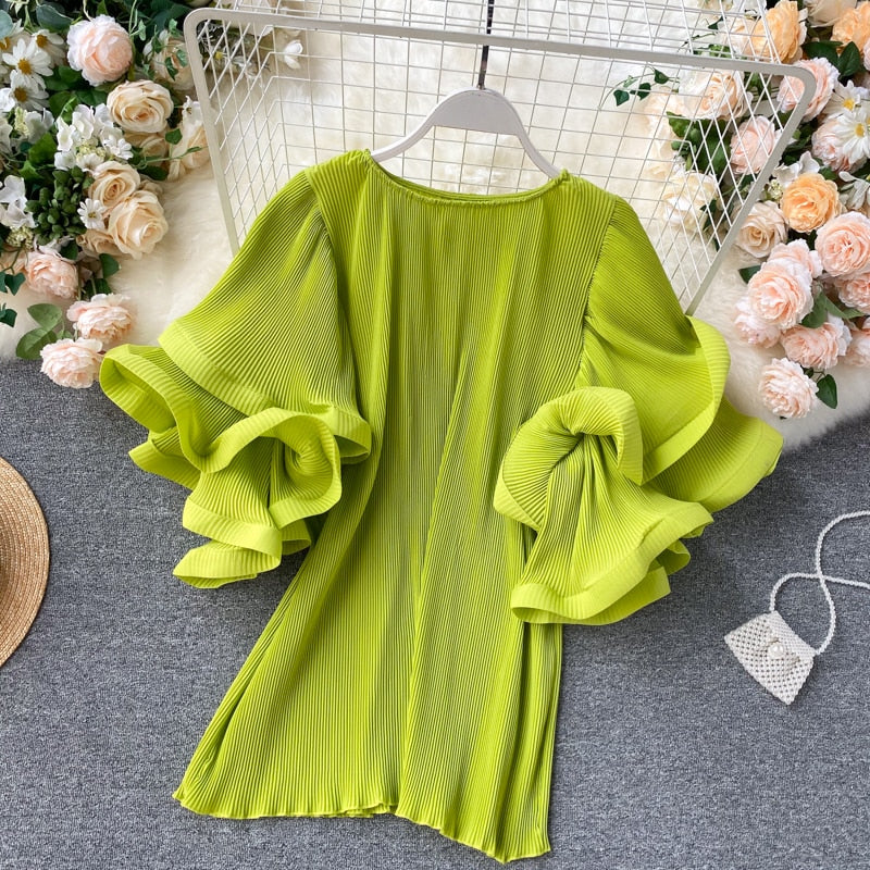 TEEK - Butterfly Sleeve Blouse | Various Colors TOPS theteekdotcom green One Size 