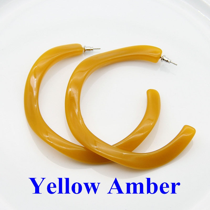 TEEK - C My Hoop Earrings JEWELRY theteekdotcom Yellow Amber  