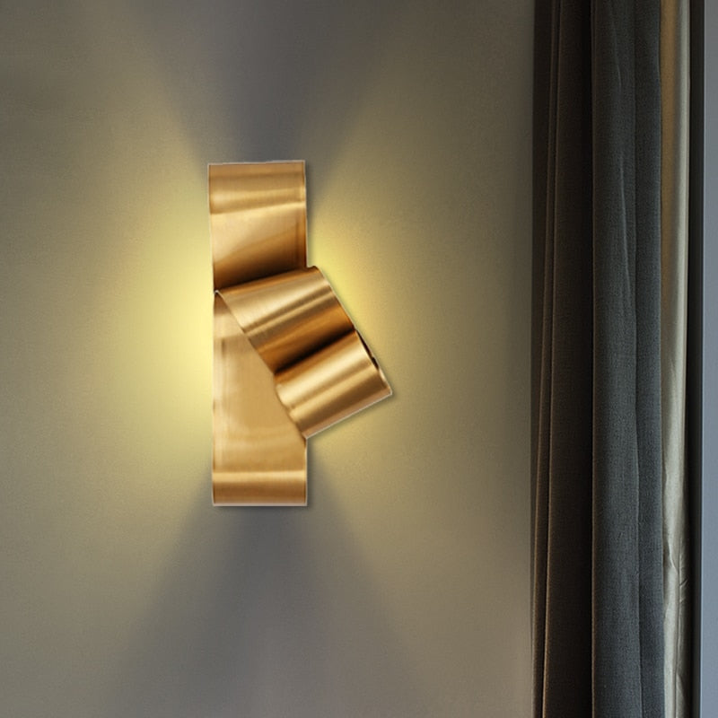 TEEK - Golden Ribbon LED Wall Lamp LAMP theteekdotcom   