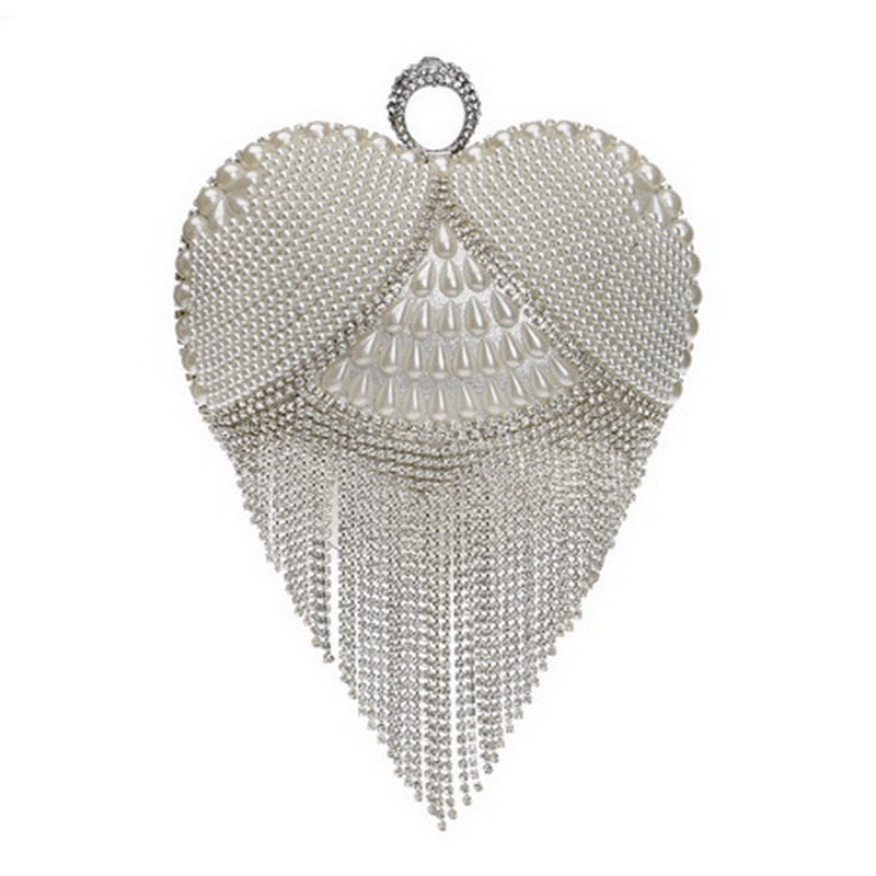 TEEK - Variety of Tassel Bejeweled Evening Bags BAG theteekdotcom YM1090silver  
