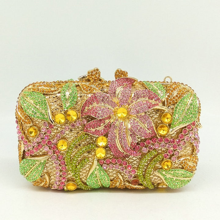 TEEK - Bejeweled Textured Floral Clutch | Various Colors BAG theteekdotcom 12  