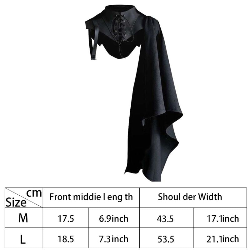 TEEK - Single Shoulder Cloak Collar Top TOPS theteekdotcom   