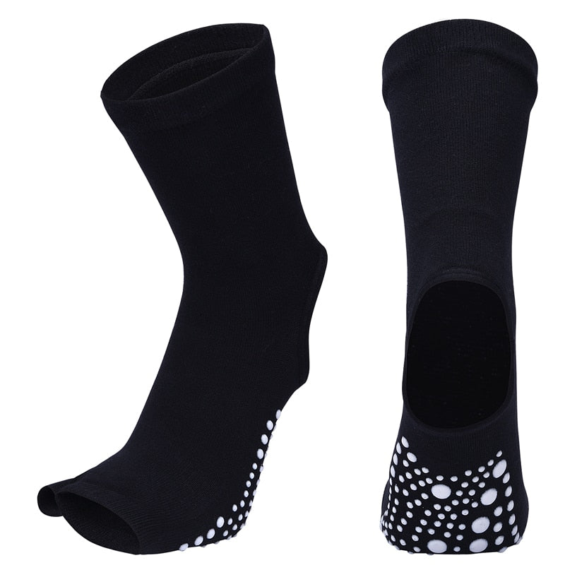 TEEK - Two Toe Yoga Socks SOCKS theteekdotcom Black EU35-43 US 4.5-8.5 