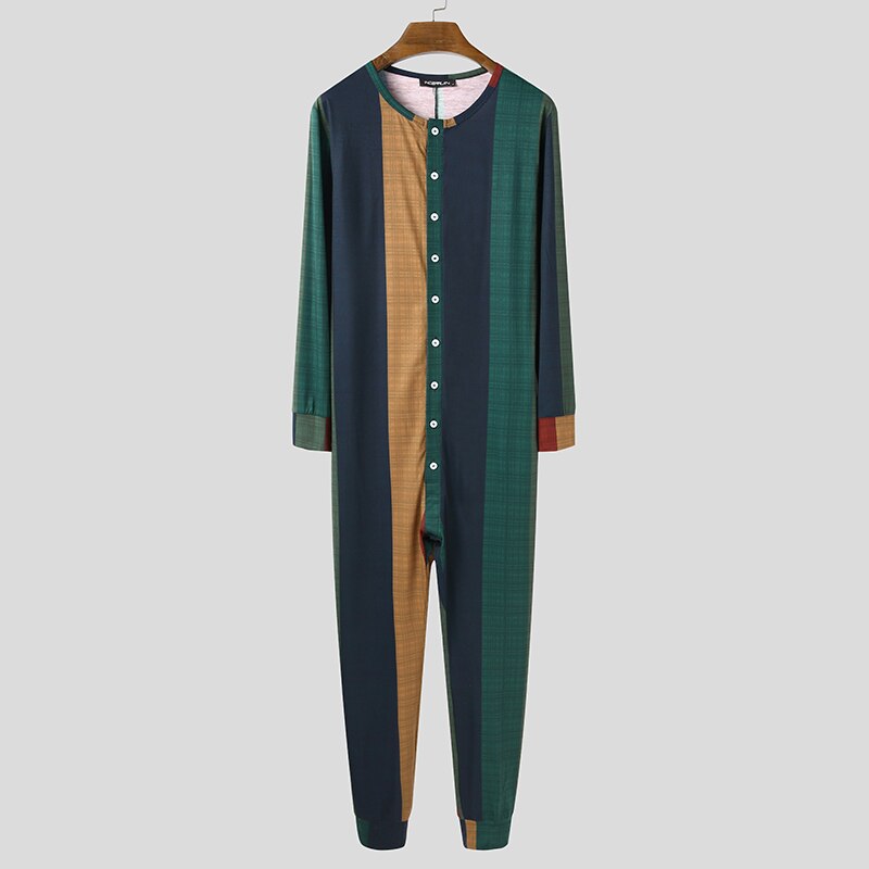 TEEK - Mens Pajamas Jumpsuit Sleepwear Romper PAJAMA theteekdotcom Navy S 