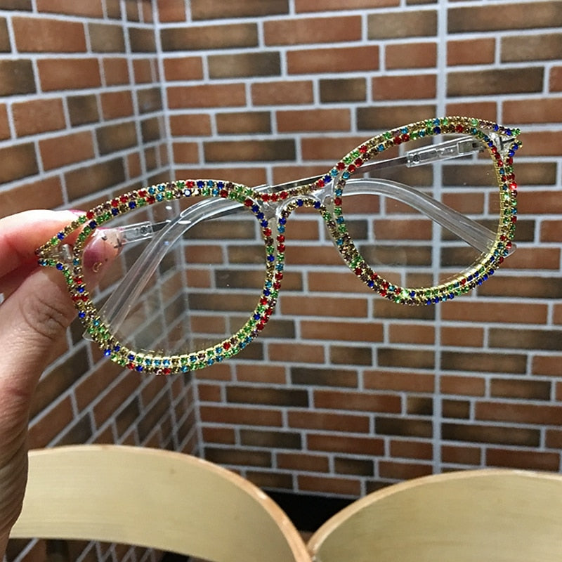 TEEK - Outline Rhinestone Eyeglasses EYEGLASSES theteekdotcom 1811 Mix  