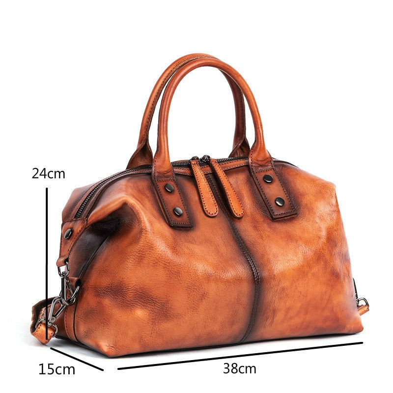 TEEK - Womens Cowhide Leather Dumpling Bag BAG theteekdotcom   