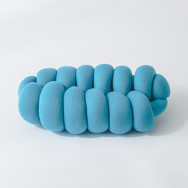 TEEK - Cushion Braided Pillows PILLOW theteekdotcom blue coral 9.84inx19.69in 