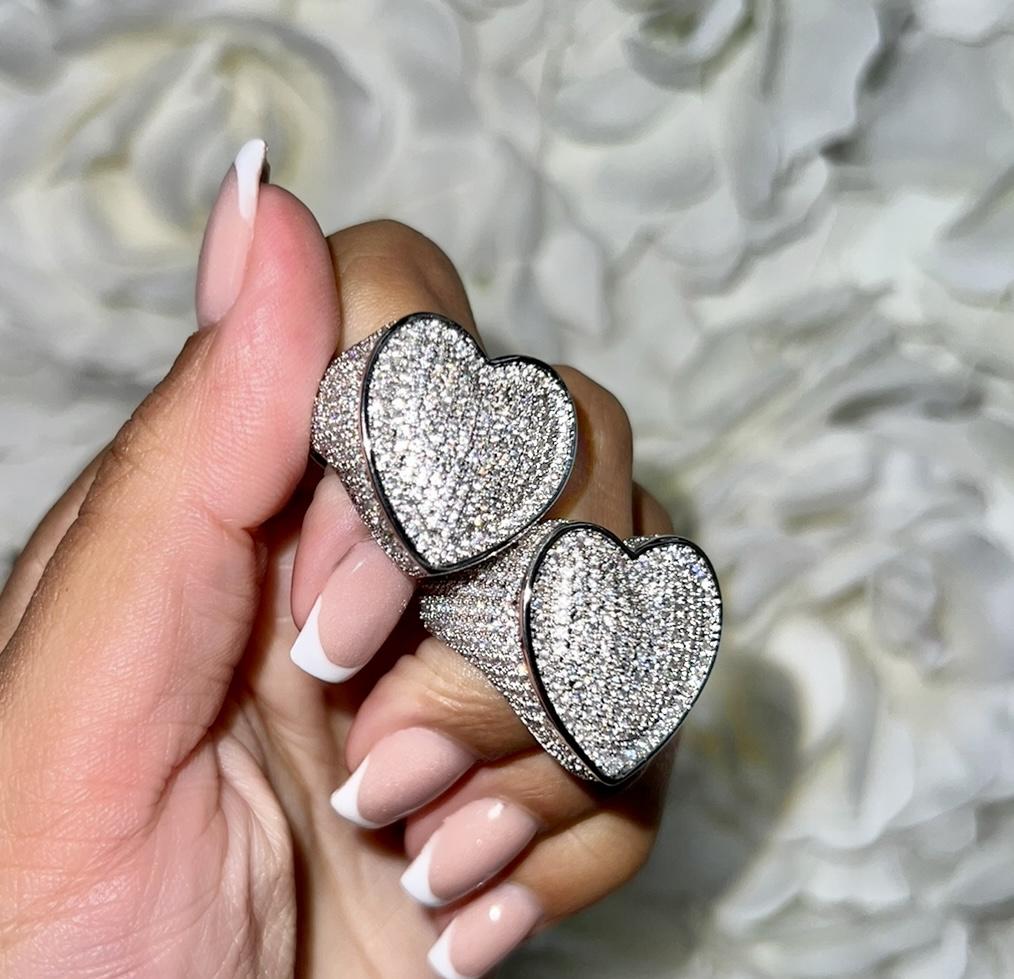 TEEK - CZ Heartful Finger Ring JEWELRY theteekdotcom   