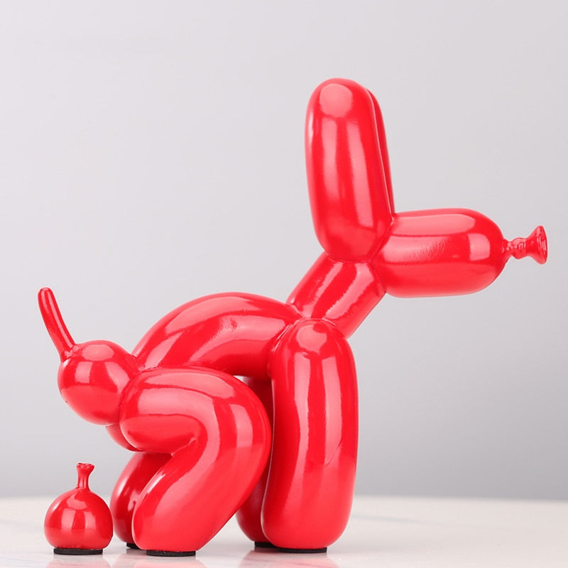 TEEK - PoOop Balloon Dog Statue HOME DECOR theteekdotcom red-22cm  