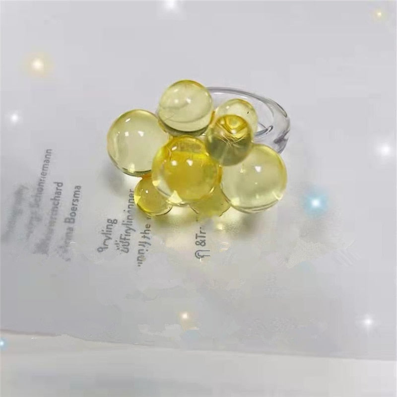 TEEK - Various Colorful Transparent Rings JEWELRY theteekdotcom D size 7  