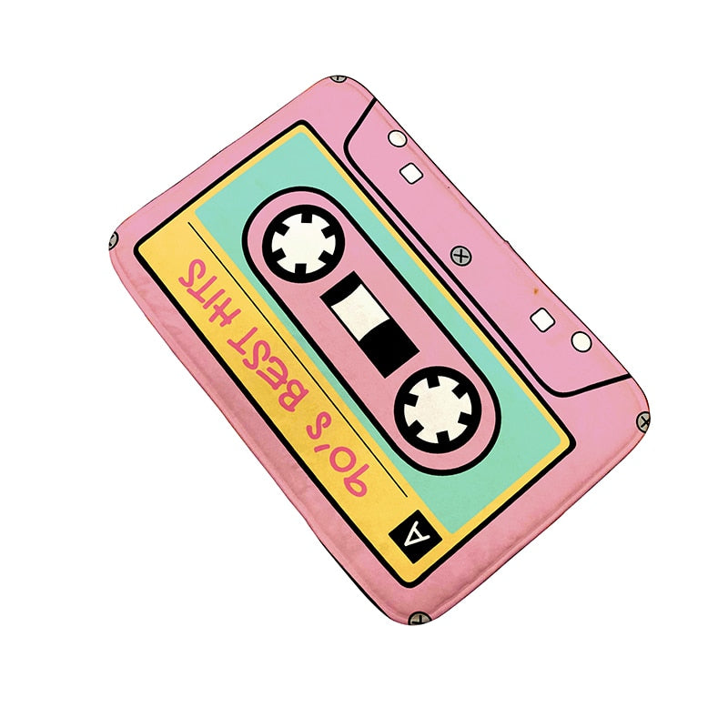 TEEK - Cassette Music Tape Floor Mats HOME DECOR theteekdotcom style8 15.75x23.62in 20-25 days
