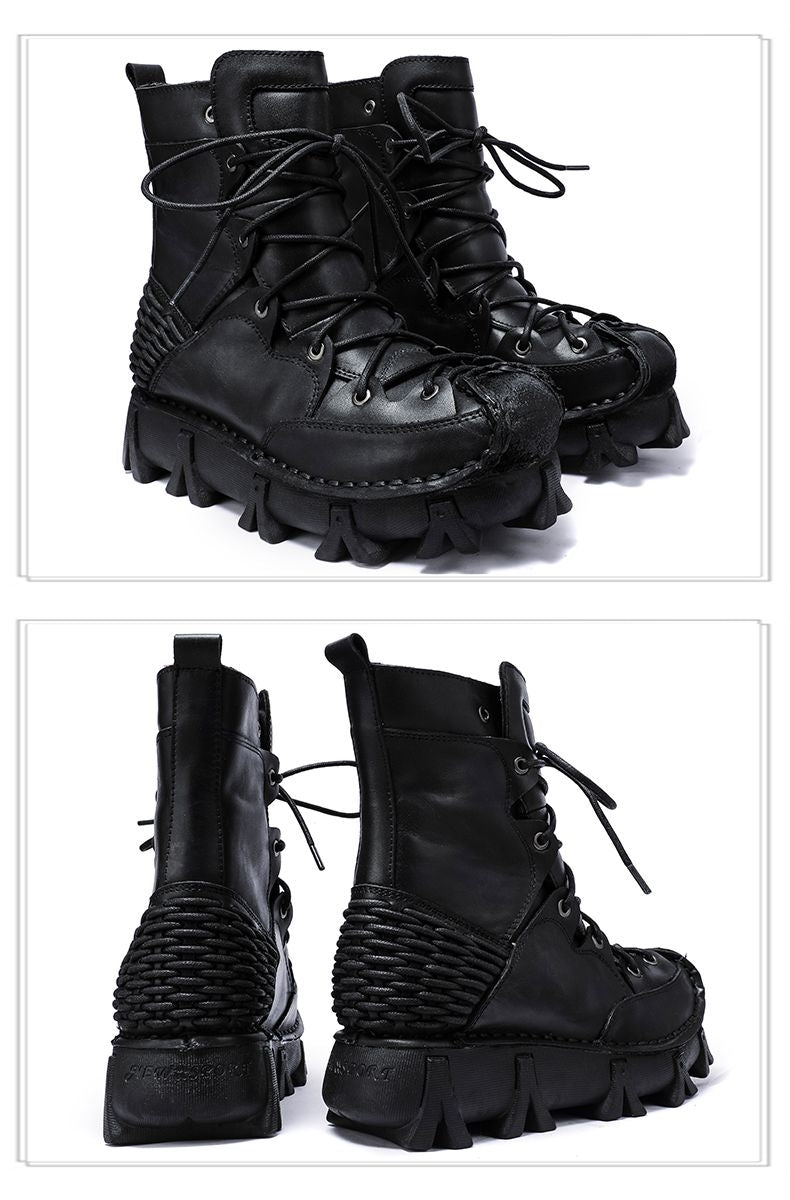 TEEK - Italian Desert Laced Motorcycle Boots SHOES theteekdotcom   