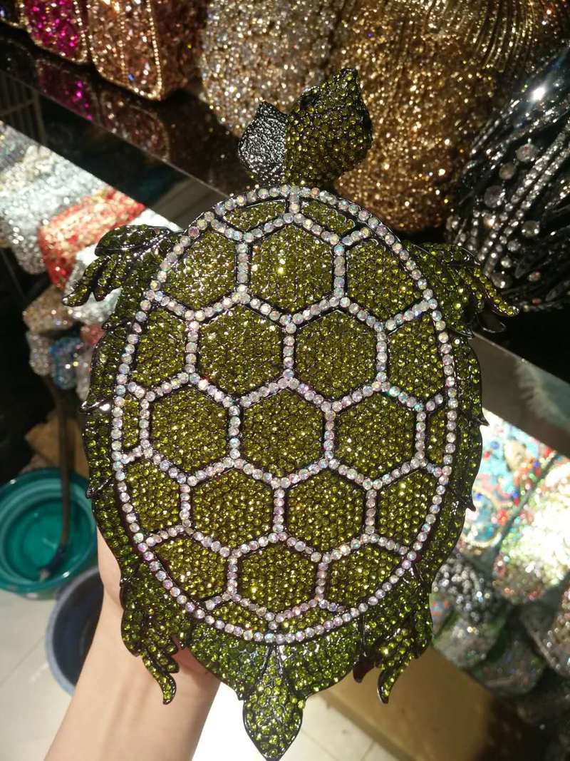 TEEK - Turtle Bling Crystal Handbag BAG theteekdotcom   