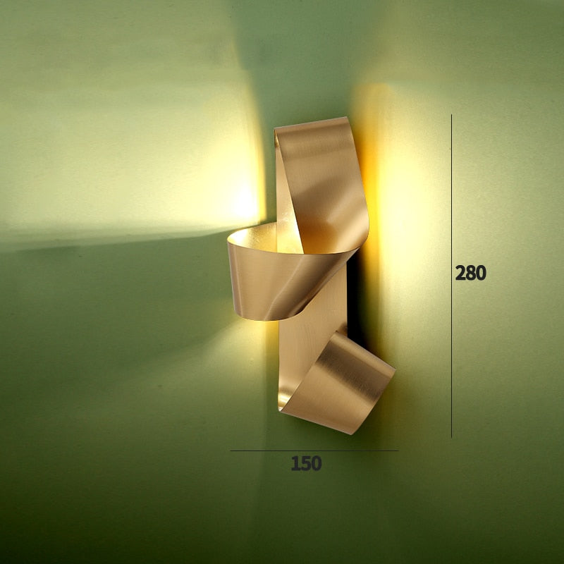TEEK - Golden Ribbon LED Wall Lamp LAMP theteekdotcom MB001-C  