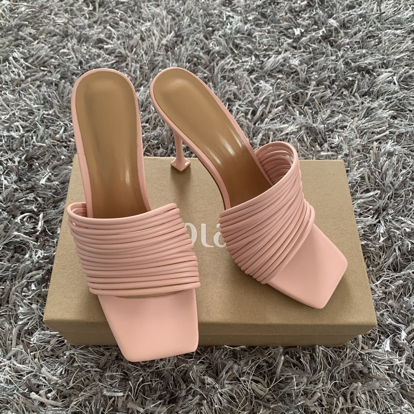 TEEK - Cable Wire Walk Mules SHOES theteekdotcom pink 4 