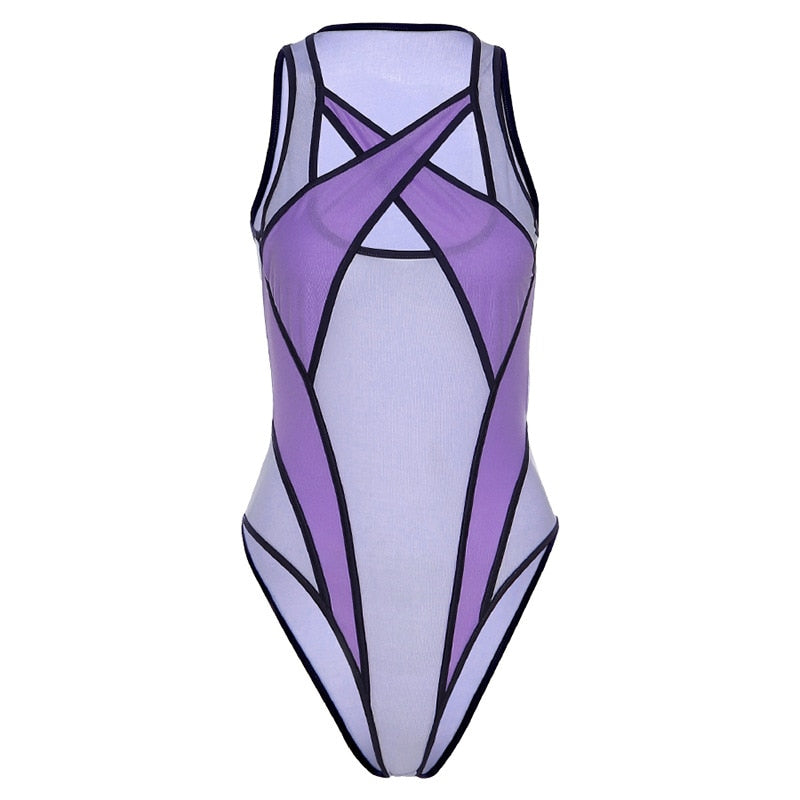 TEEK - Hot Harness Bodysuit Set SET theteekdotcom purple S 