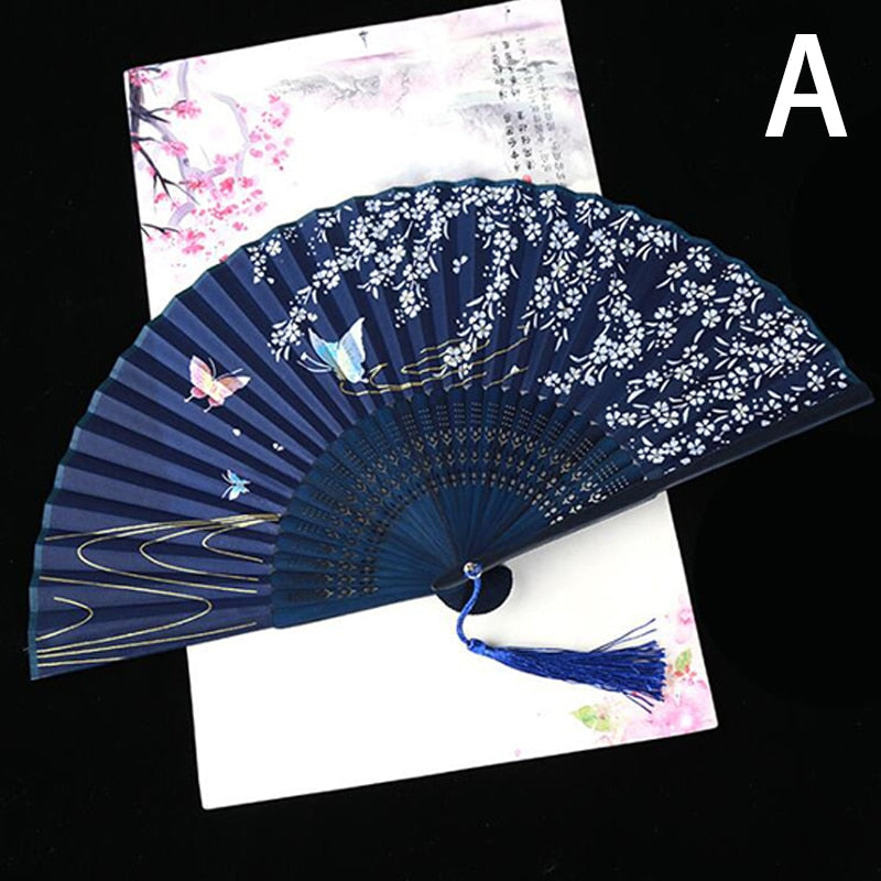 TEEK - Flower Patterned Folding Hand Fan FAN theteekdotcom A  