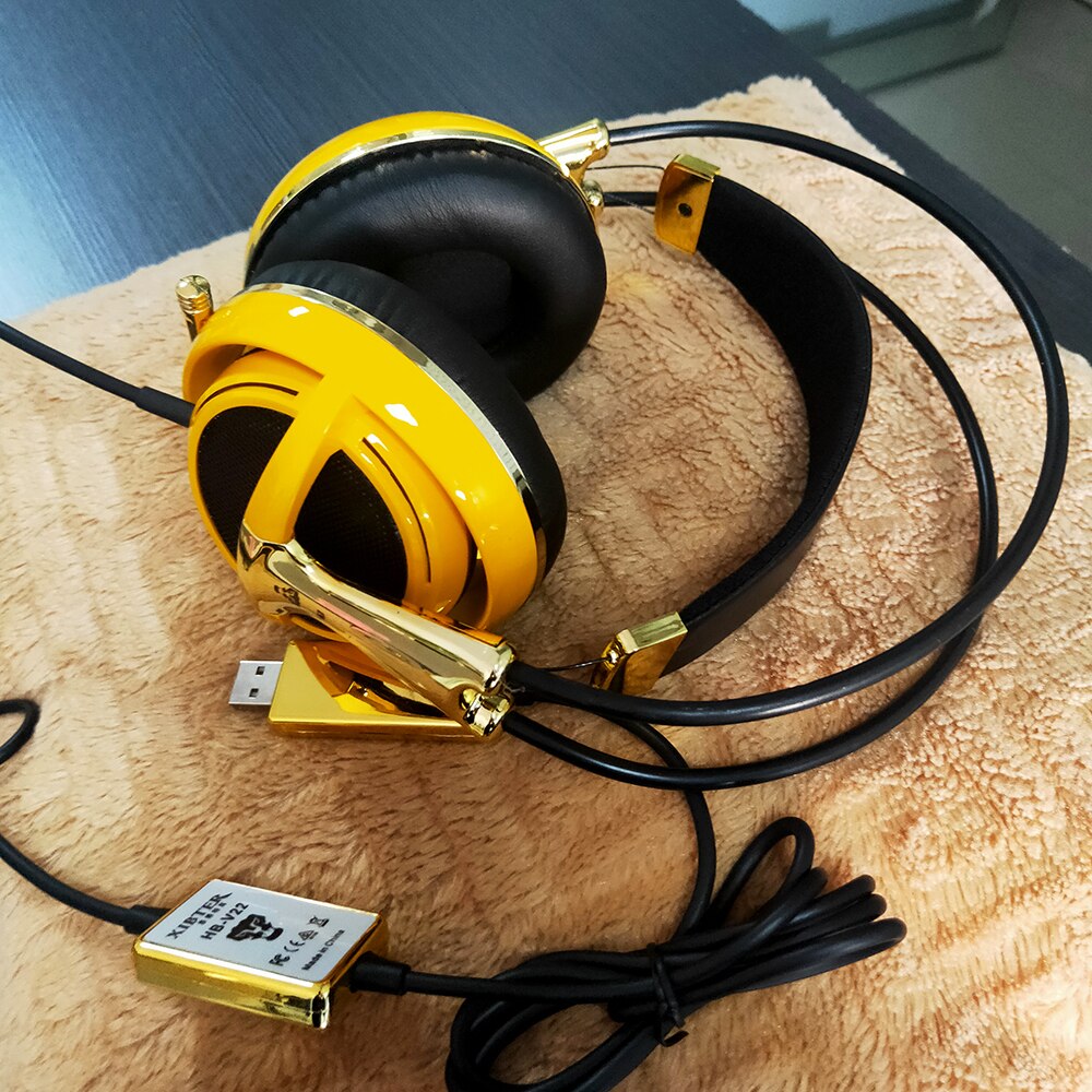 TEEK - LED Light Gold Gaming Headset Over Ear Gaming Headset Headphones EARPHONES theteekdotcom   