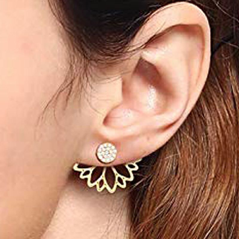 TEEK - Crystal Stud Variety Earrings JEWELRY theteekdotcom e0400gold  