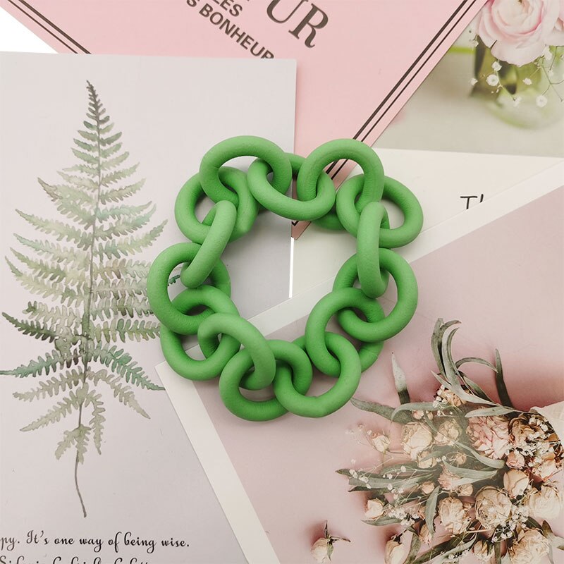 TEEK - Rubber Color Chain Bracelets JEWELRY theteekdotcom green  
