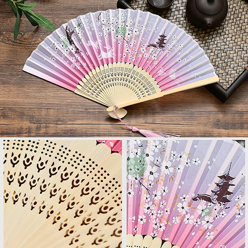 TEEK - Flower Patterned Folding Hand Fan FAN theteekdotcom   