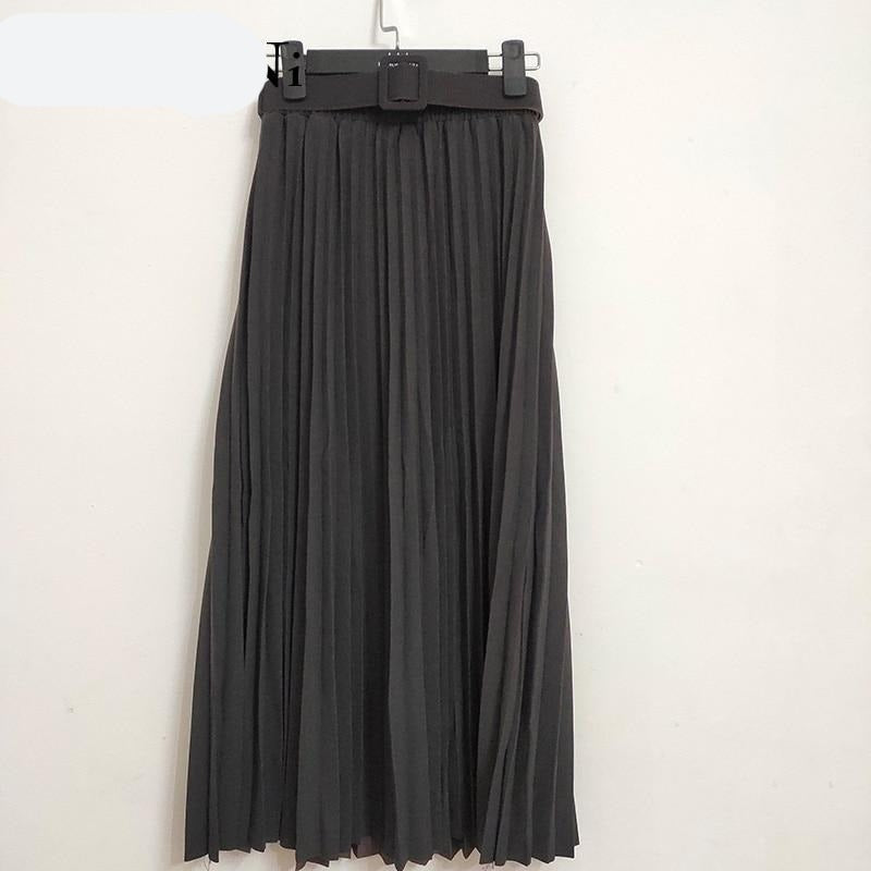 TEEK - Flex Pleated Skirt SKIRT theteekdotcom Dark Grey One Size 
