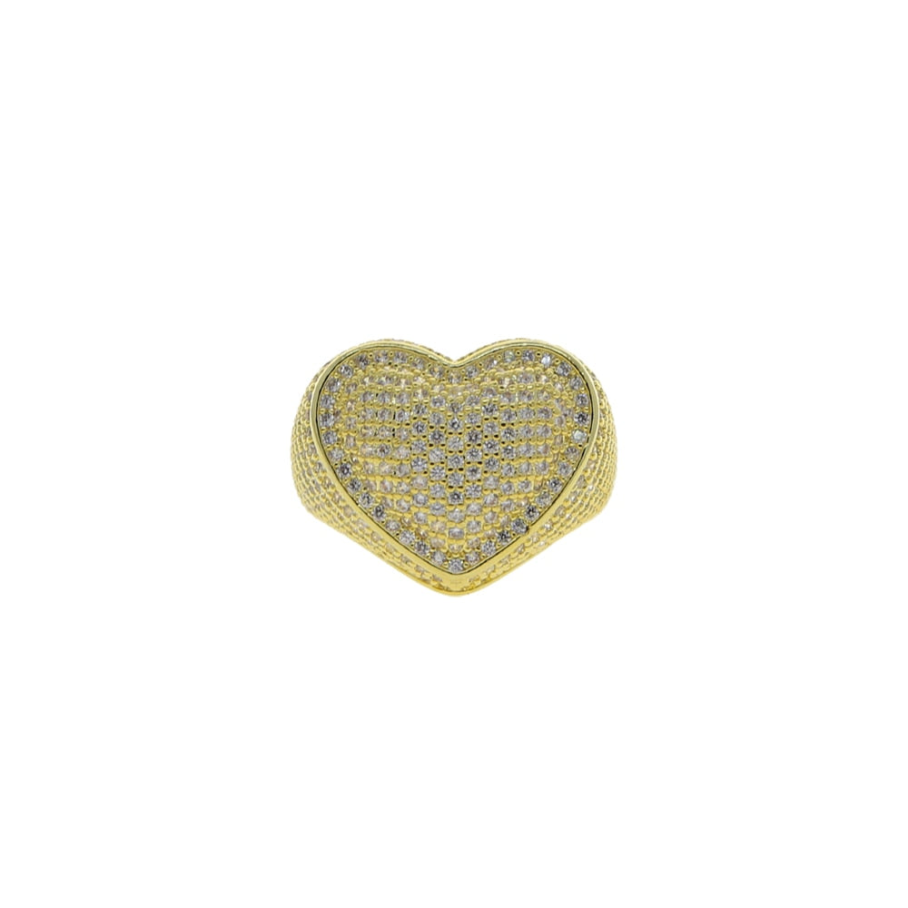 TEEK - CZ Heartful Finger Ring JEWELRY theteekdotcom 6 gold 