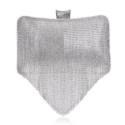 TEEK - Variety of Tassel Bejeweled Evening Bags BAG theteekdotcom YM1048silver  