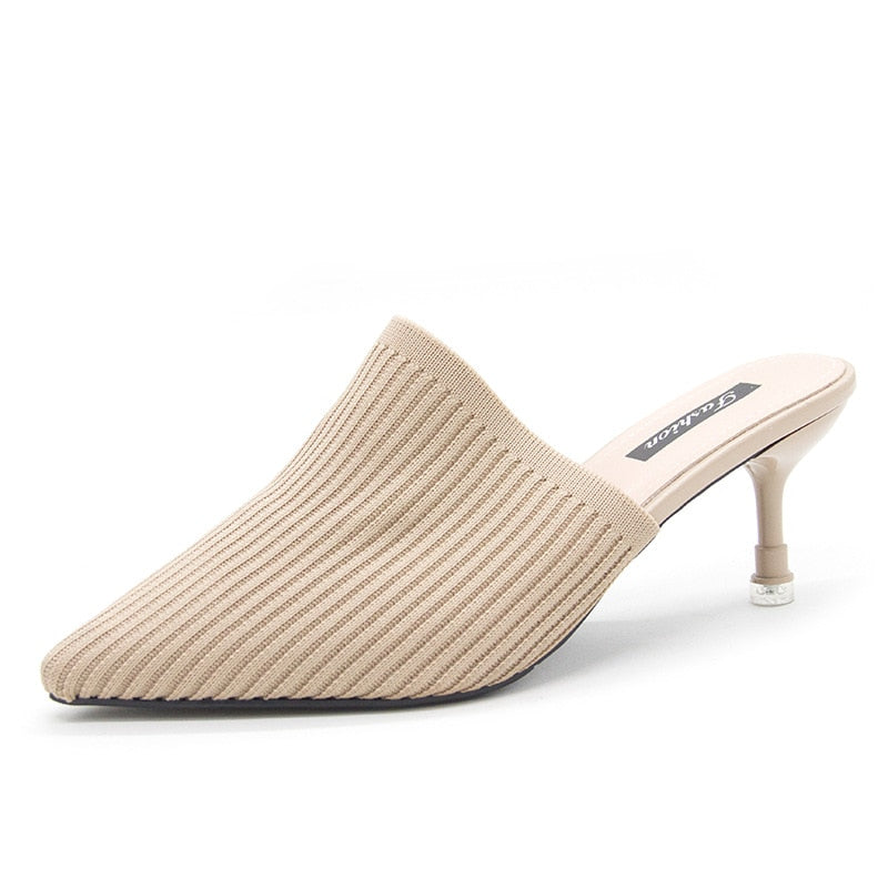 TEEK - Queen Vertical Sandals SHOES theteekdotcom cream clear heel 5.5 