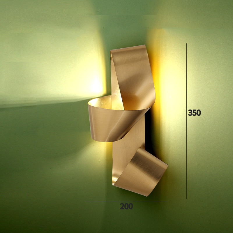 TEEK - Golden Ribbon LED Wall Lamp LAMP theteekdotcom MB001-B  