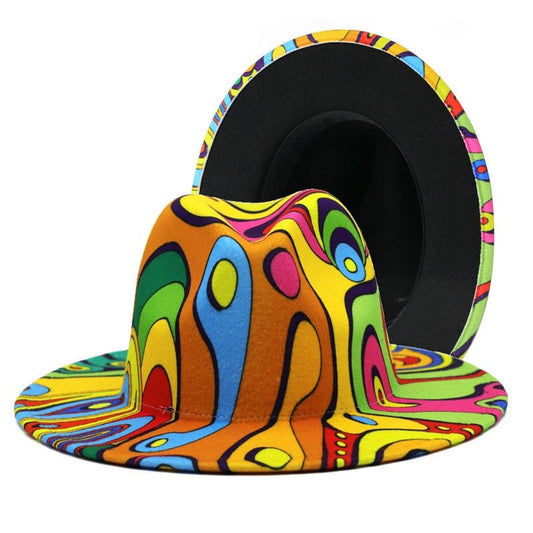 TEEK - Variety of Colorful Wide Brim Fedora Hat HAT theteekdotcom 06 23.23-23.62in 